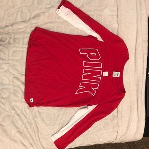 Red half sleeve shirt from Pink